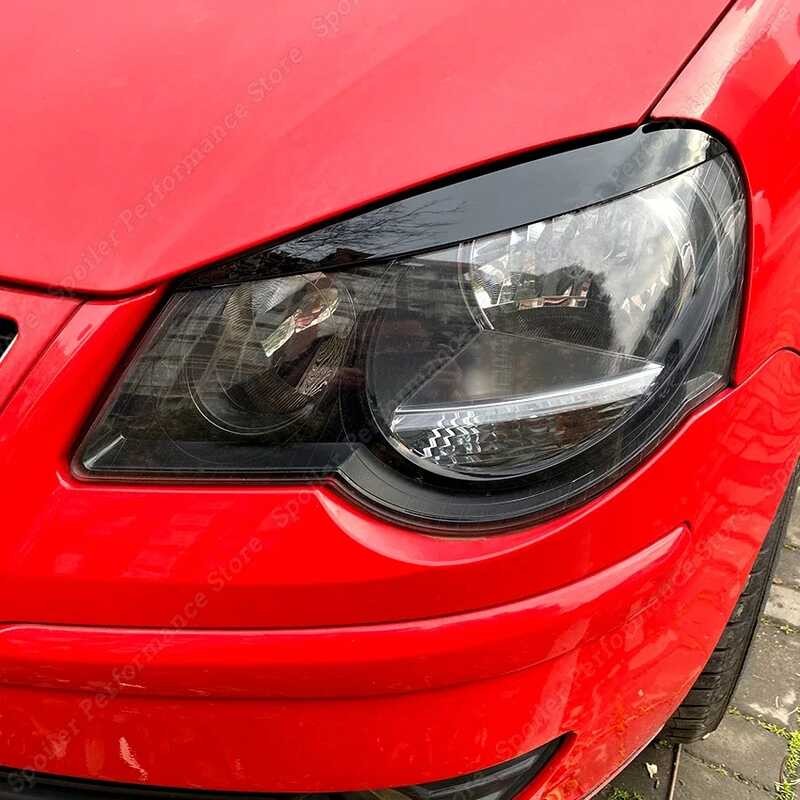 ❤️ รถ Evil Eye Gloss สีดำไฟหน้าคิ้วสำหรับ VW POLO 4 9N3 GTI R32 TDI 200