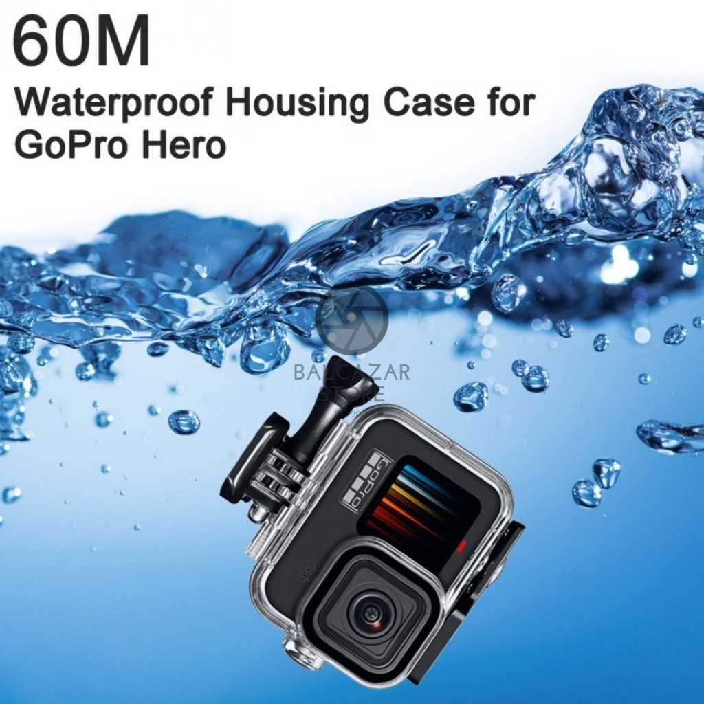 ในสต็อก เคสกันน้ําใต้น้ําปลอกกันน้ํา 60M พอดี GoPro Hero 9 / 10 / 11 / 12 - Soocoo