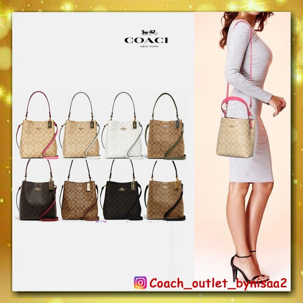♞,♘,♙COACH SMALL TOWN BUCKET BAG IN SIGNATURE
