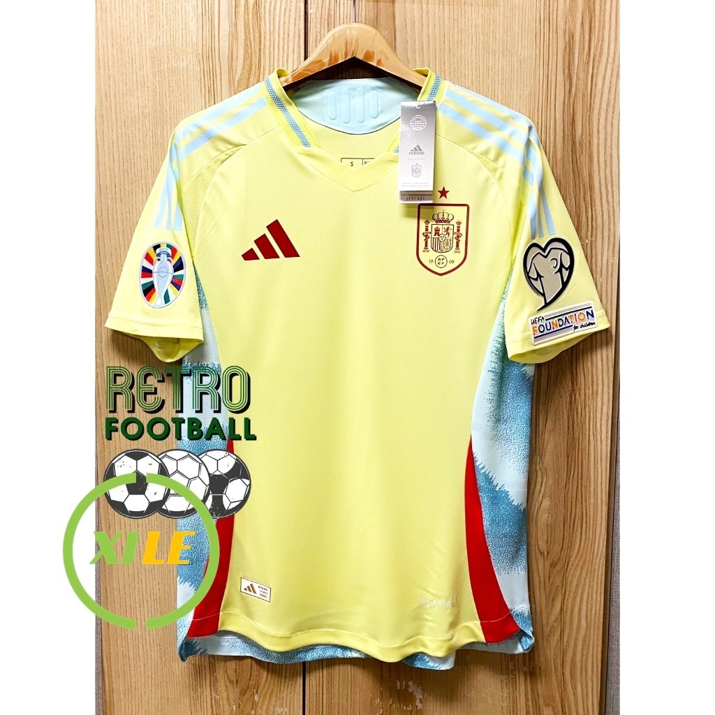 Xile8 เสื้อฟุตบอลทีมชาติ สเปน Away เยือน ยูโร 2024 [ PLAYER ] เกรดนักเตะ เสื้อเปล่าพร้อมอาร์มยูโร กล้ารับประกันคุณถาพสินค้า