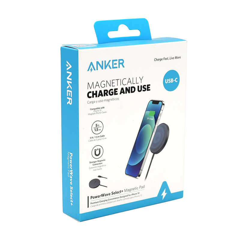 เลือก Anker PowerWave + แผ่นชาร์จไร้สายแม่เหล็ก,พร้อมสายชาร
