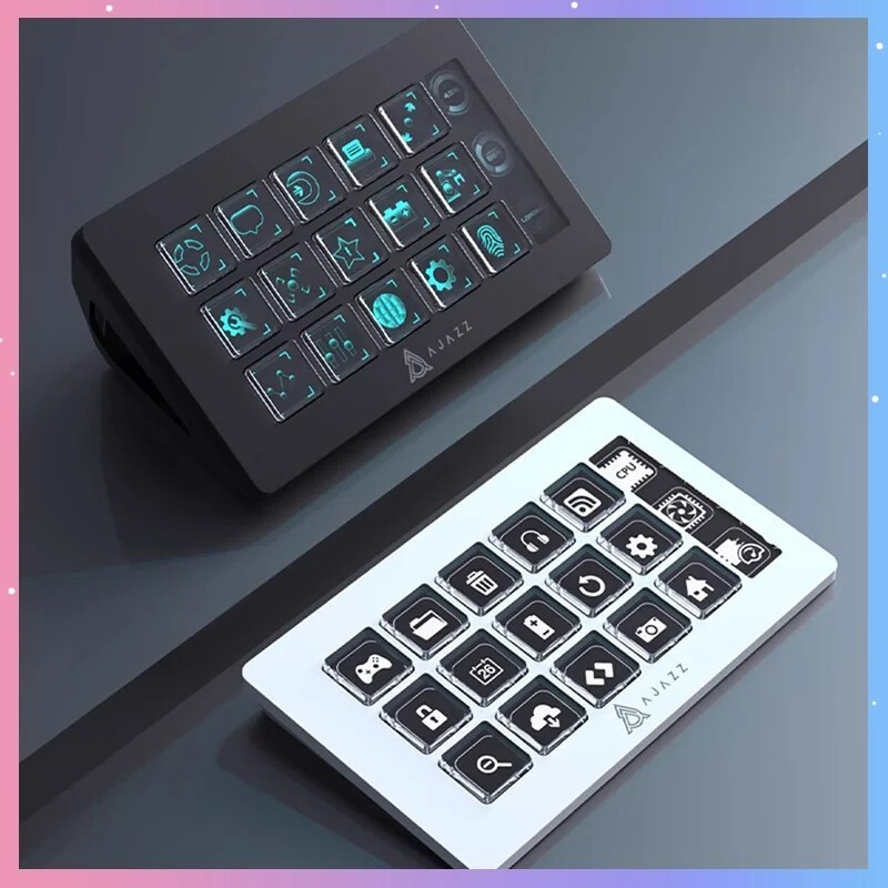 Ajazz AKP153 Stream Deck Controller Console 15 Macro Keys Trigger Actions ในแอปและซอฟต ์ แวร ์ เช ่
