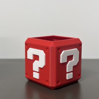 มาริโอ คําถาม เครื่องหมาย กล่อง ที่ใส่ปากกา เกม ตกแต่ง ที่ใส…