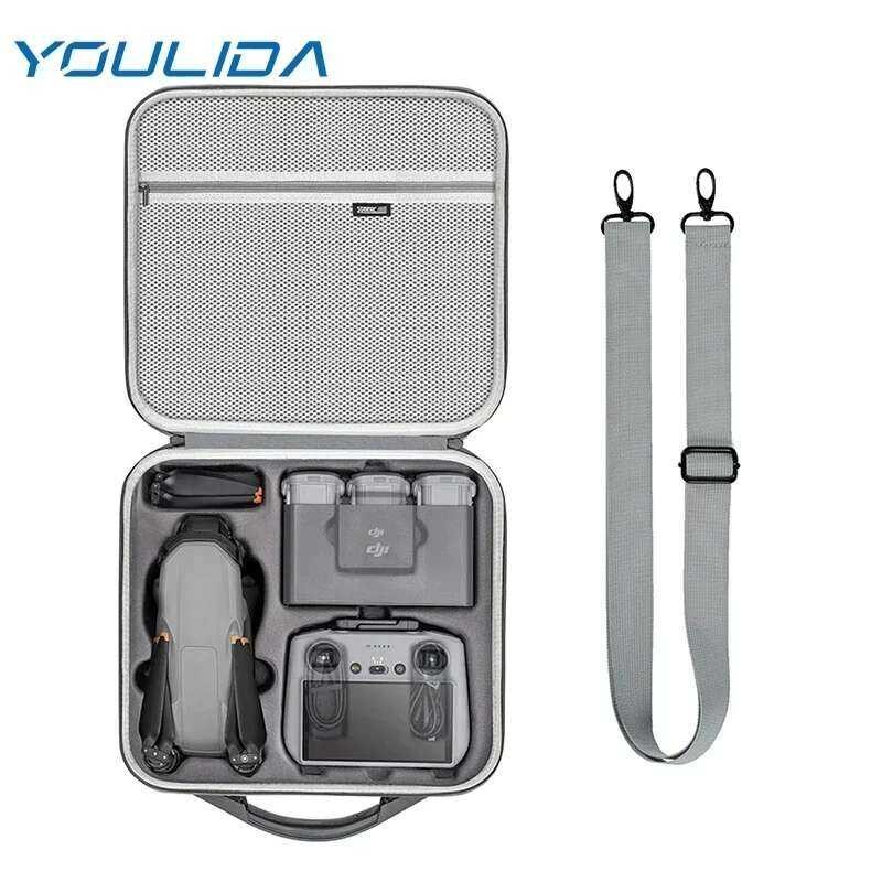 ❥ กระเป๋าถือสําหรับ DJI Air 3S Fly More Combo อุปกรณ์เสริมกระเป๋า PU กระเป๋าเดินทางไหล่กระเป๋าถ