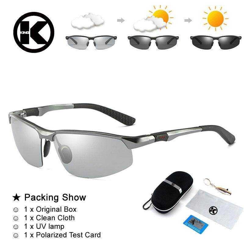 Photochromic ➧ Polarized Aluminium Magnesium Chameleon Glasses Men Sunglasses Professional Driving