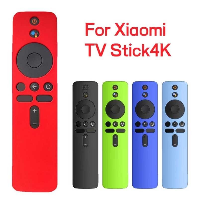 รีโมทคอนโทรล 4K สำหรับ Xiaomi TV Stick รีโมทคอนโทรลซิลิโคนป้