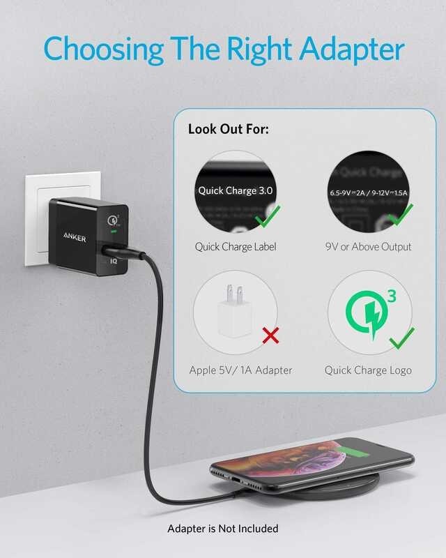 ❤ Anker Charger, 313 Wireless Charger (Pad), Qi-Certified 10W Max For Iphone 12/12 Pro/12 Mini/12