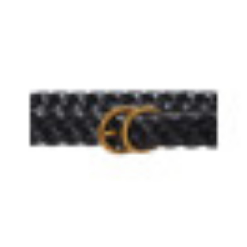 Polo Ralph Lauren Lalph Lauren Women 's Classic Vachetta Leather Braided Thin Belt RL52402 001-Blac