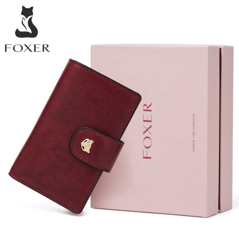 Brand Women FOXER Wallet PU Leather Long Style Lady Purses Capacity Clutch Zipper Cards Holder Pouc