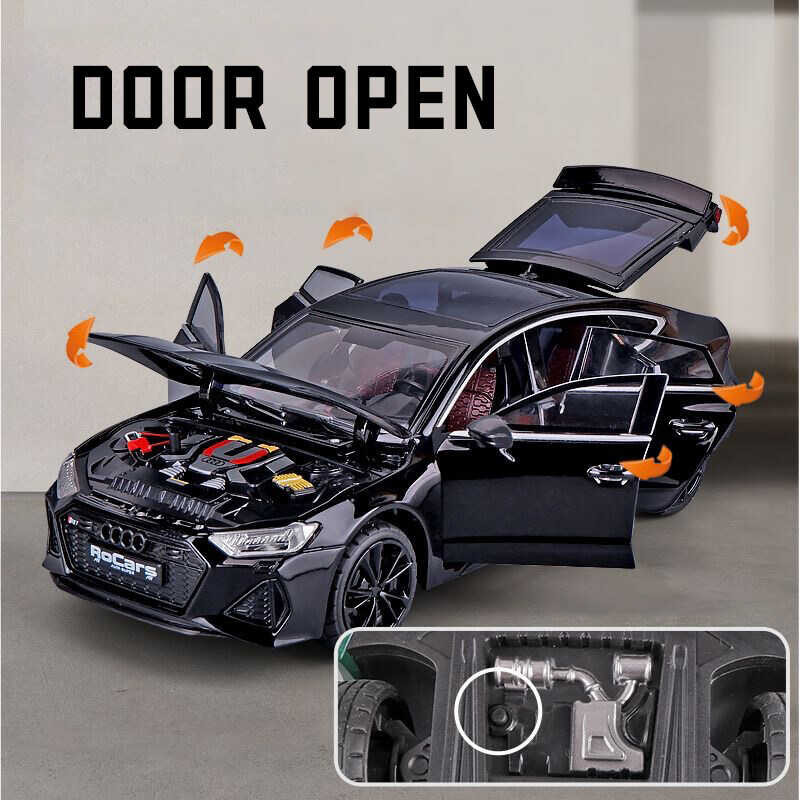 1:24 Scale Audi Rs7 Alloy Model Diecast Sound Light Car Lovers Collection Kids Birthday Gift Metal