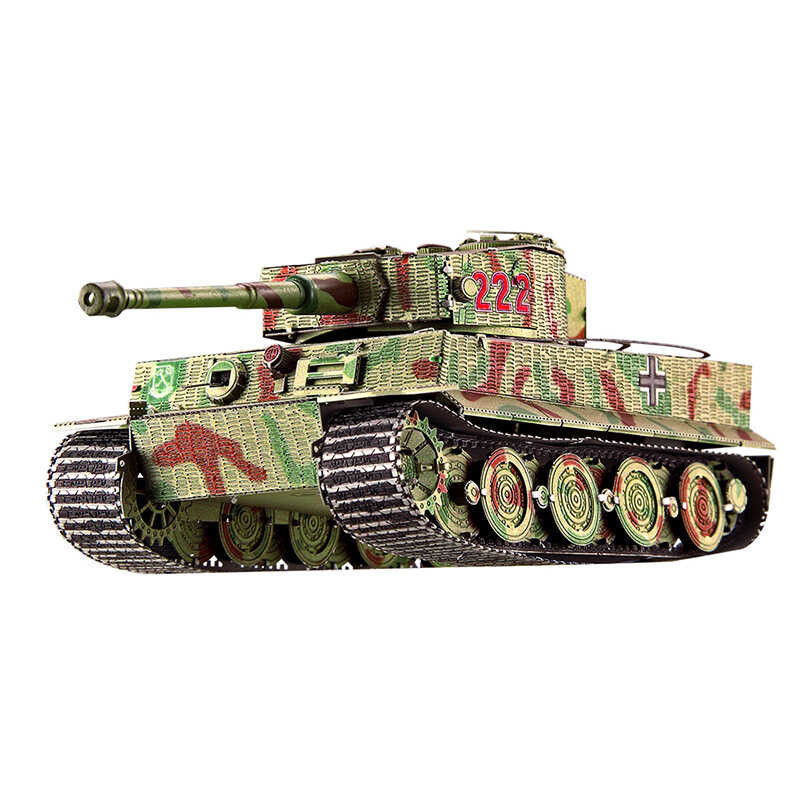 Piececool TIGER I Tank Model Kit ปริศนาโลหะ 3D DIY ตัดเลเซอร์ประกอบเลื DY