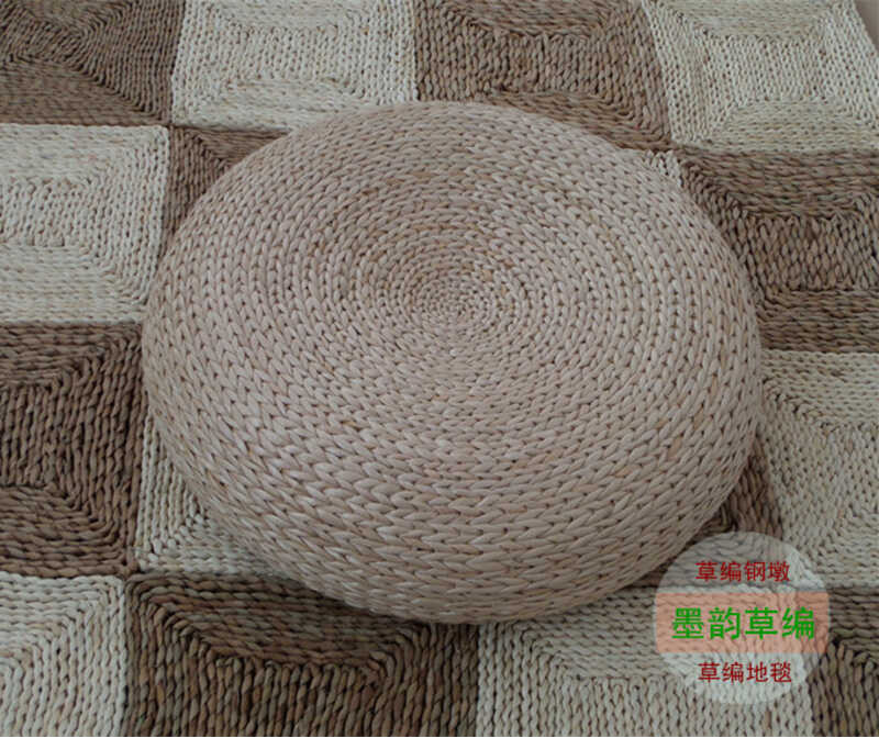 Thickening Futon Cushion Meditation Worship Coaster Rattan Straw Tatami Stool