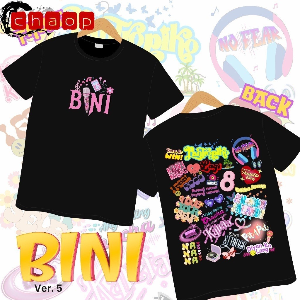 BINI SHIRT VER 5 MEMBERS / BINI P-POP GROUP / FAN MADE BINI SHIRT / ผ้าฝ้ายพรีเมี่ยม BINIVERSE
