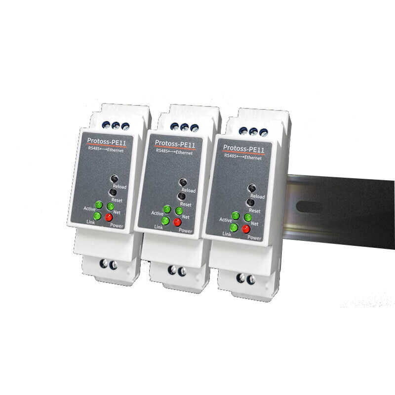 Din-Rail Serial Port Rs485 ตัวแปลงอีเธอร์เน็ต Server Protoss-Pe11 Ac110v ~ 220V