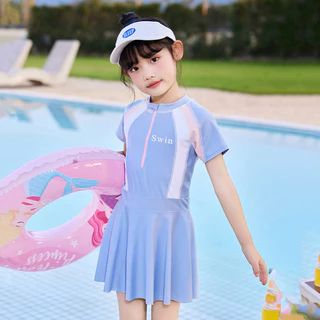[BANGKOK SHIPPING] ชุดว่ายน้ําวันพีชสําหรับเด็กผู้หญิง 6-12 Yrs Old Kids Swimming Skirt Training ชุดว่ายน้ํา