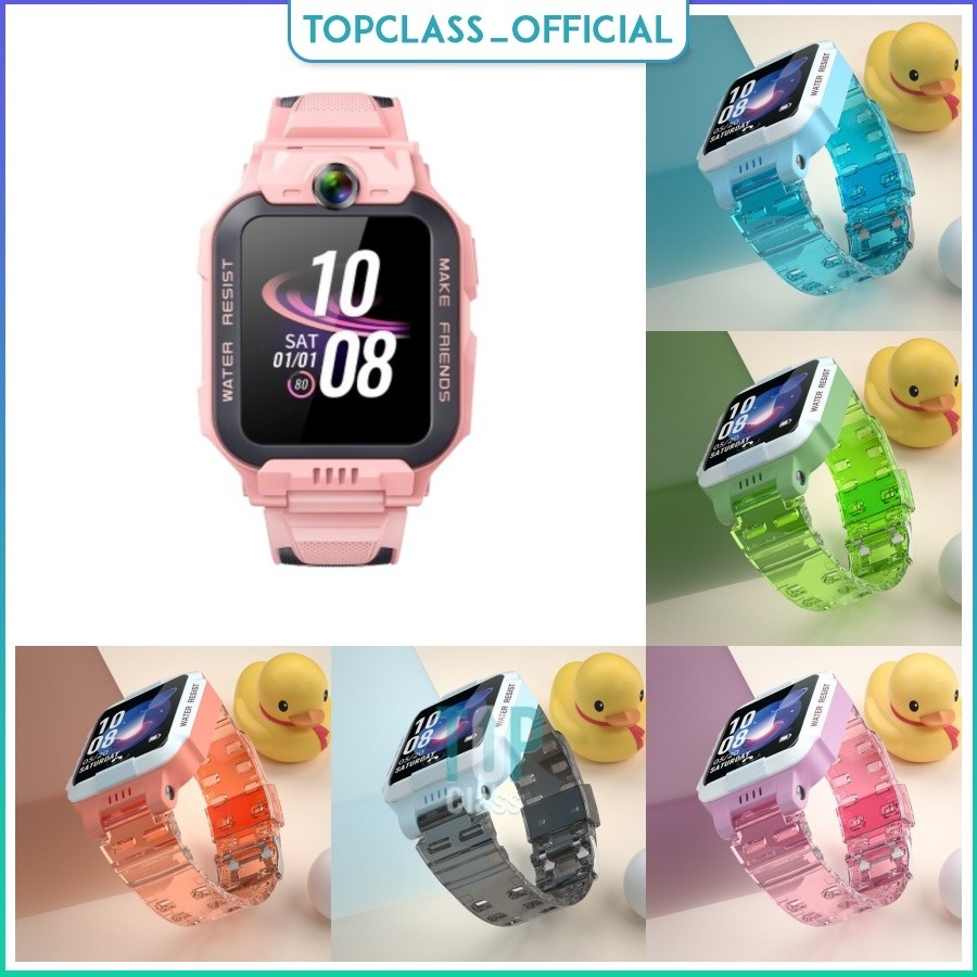 ในสต็อกสายเปลี่ยนหลายสีโปร่งใสสําหรับโทรศัพท์นาฬิกา imoo Z7 smartwatch สําหรับเด็ก