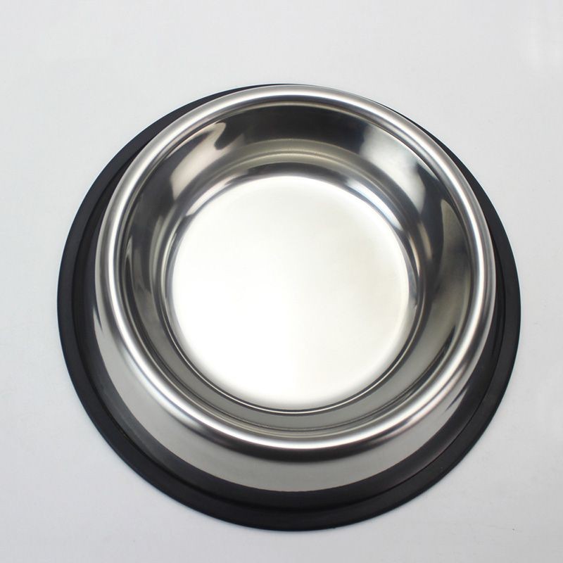 ชามสุนัขสัตว์เลี้ยงสแตนเลสชาม Anti Silicone Puppy Bite Dog Food Food Food Bowl Golden Retrieval Lab