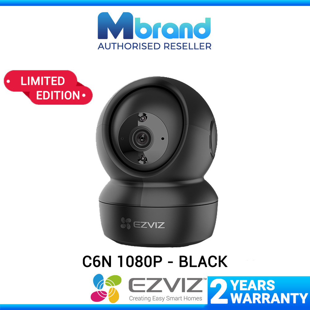 EZVIZ C6N สีดํา Full HD 1080P 2MP Night Vision 360 Pan/Tilt Two Way Talk ไร้สาย WiFi กล้องวงจรปิดรัก
