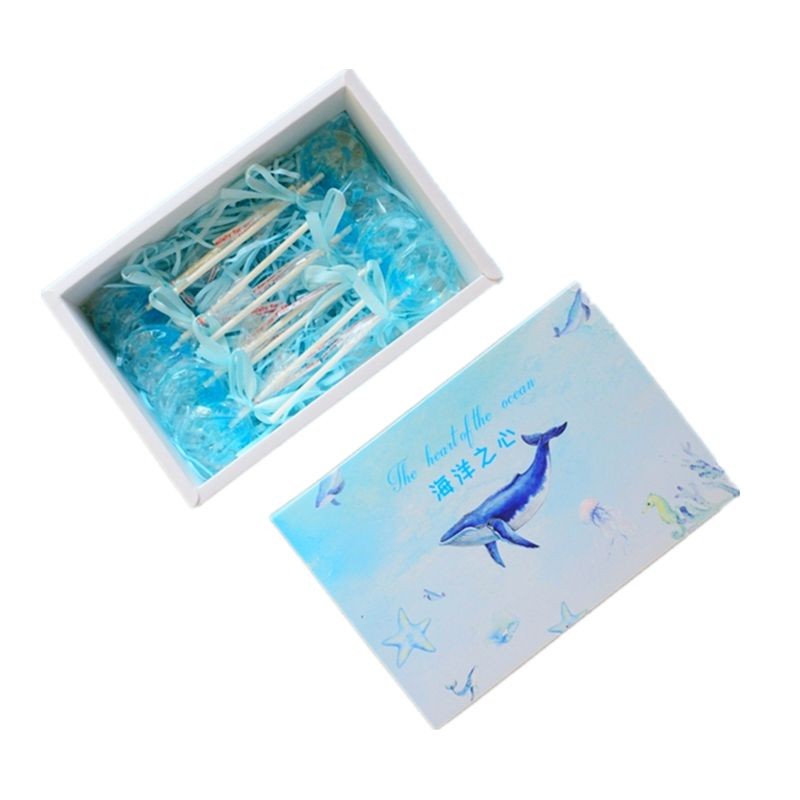 คนดังทางอินเทอร์เน็ต Ocean Heart Dolphin Sakura Starry Sky Sky High-Precision Candy Gift Lollipop H
