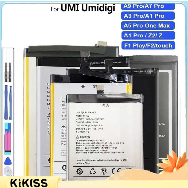 Battery, for UMI Umidigi F1 Play, F2, A9, A7, A5, A3, A1, Z2, Z, Touch, OneMax, OnePro,Power 3 S2Pro