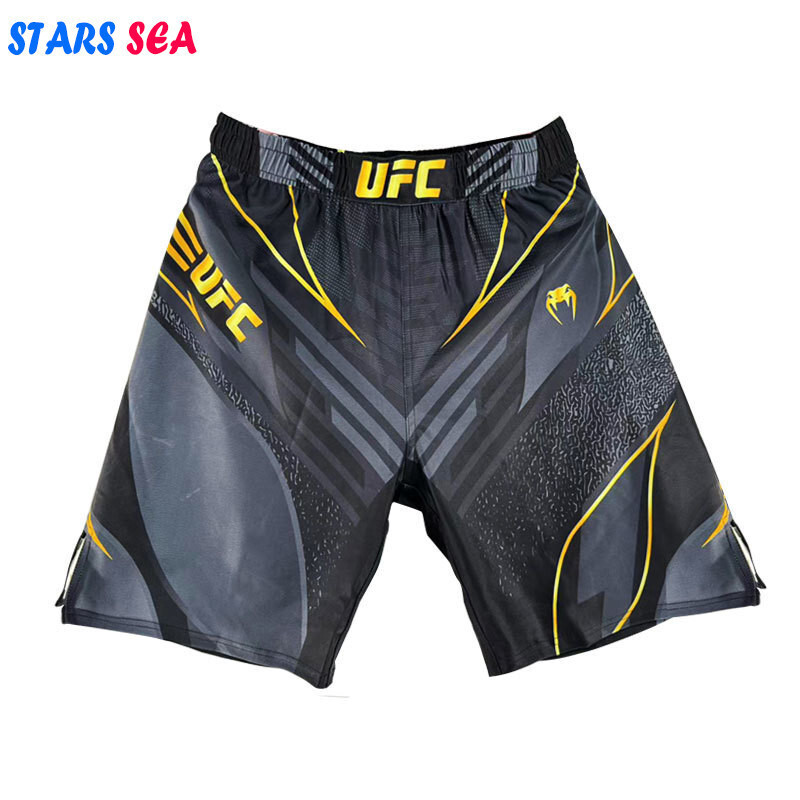 Shorts UFC Muay Thai แห้งไว สำหรับฝึกหัดและการต่อสู้