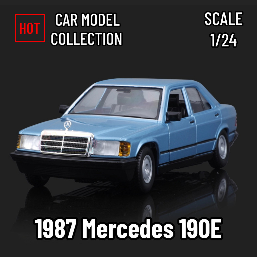 โมเดลรถยนต์ Bburago Mercedes Benz 190E Cemetery สเกล 1:24 1987 ของเล่นสําหรับเด็ก