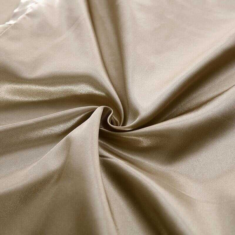 Silk Mulberry Bedding Set With Duvet Cover Bed Sheet Pillowcase Satin Bedsheet Solid Color King Q sh