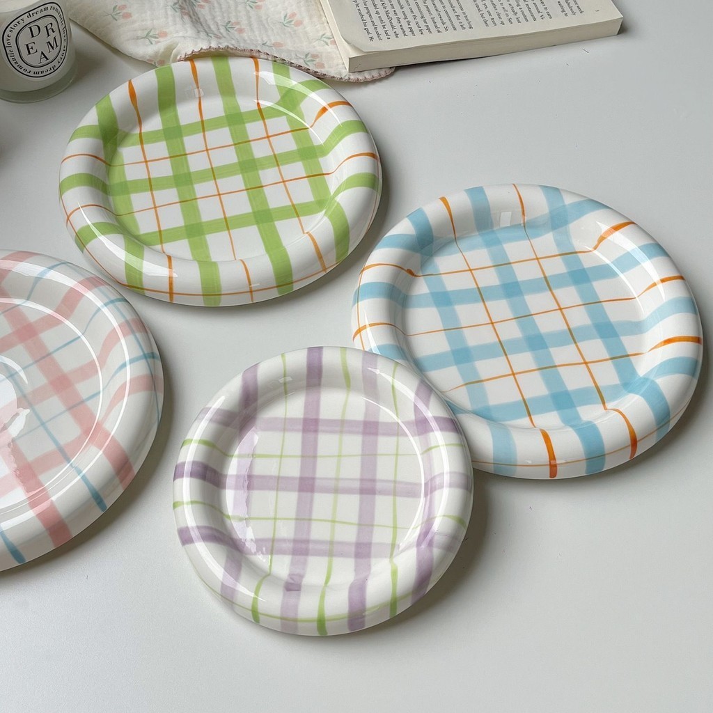 อินเทอร์เน็ตผู้มีชื่อเสียงเกาหลีสไตล์อินสร้างสรรค์มือวาดประณีตจานตุ๊ดน้ำชายามบ่ายเค้กจานขนมจานสลัดจ - รูปที่ 3