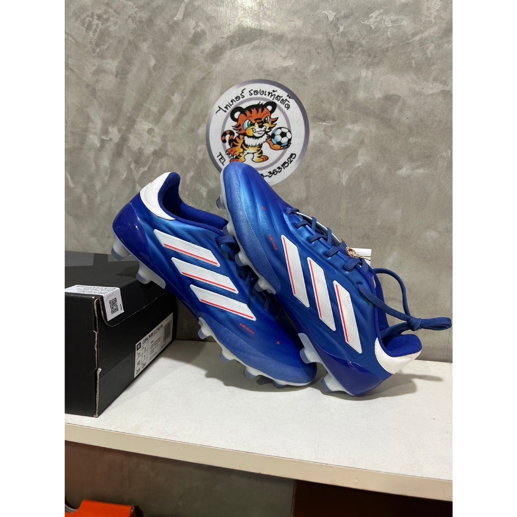 ♞Adidas Copa Pure2.1 HG/AG รองเท้าฟุตบอล อดิดาสตัวท็อป ของแท้ มือ1 ปุ่มผสม HG/AG (หญ้าจริง/เทียม/ดิ