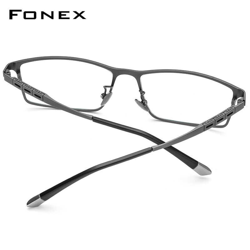 ❤ FONEX Titanium Glasses For Men Square Eyewear New Male Full Optical Tiktok Teenager Korean Styl