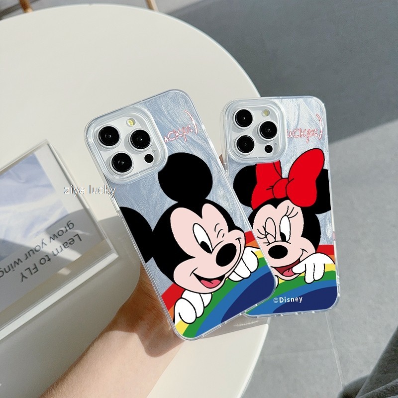 น่ารักการ์ตูน Mickey Mouse สําหรับ VIVO IQOO u1x u3x Z7i T1X T2X 5G U1 U10 U3X Y02S 4G ฝาครอบน่ารักป