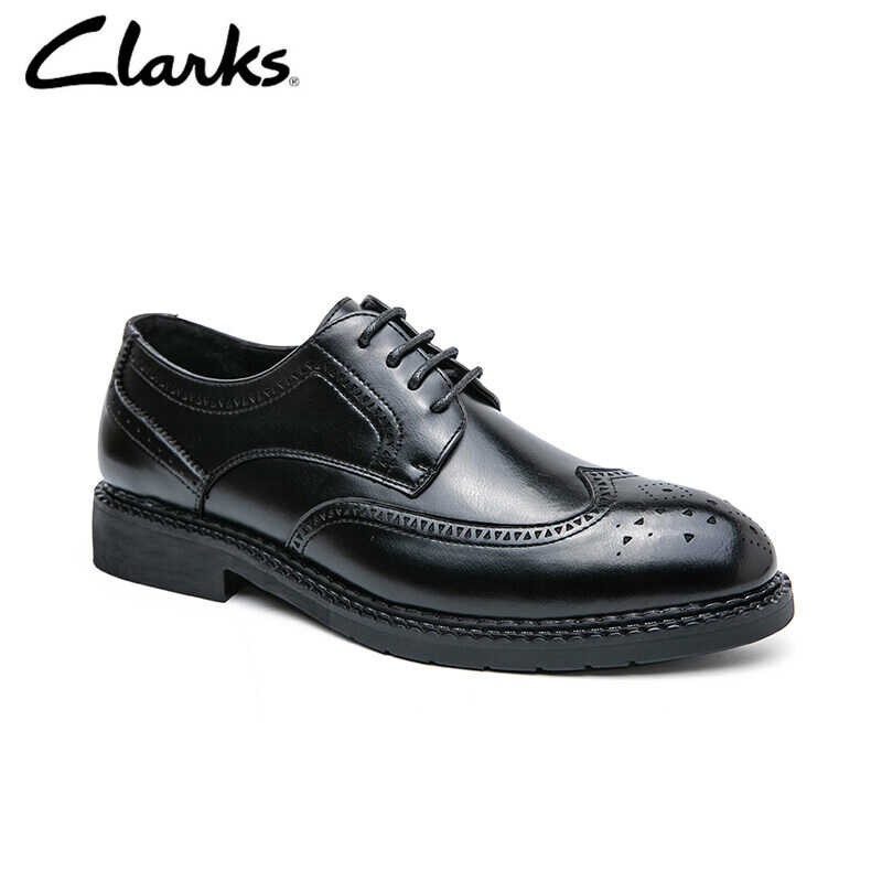 7 Clarks_Mens Becken Cap Synthetic Collection รองเท้าหนังที่สะดวกสบาย