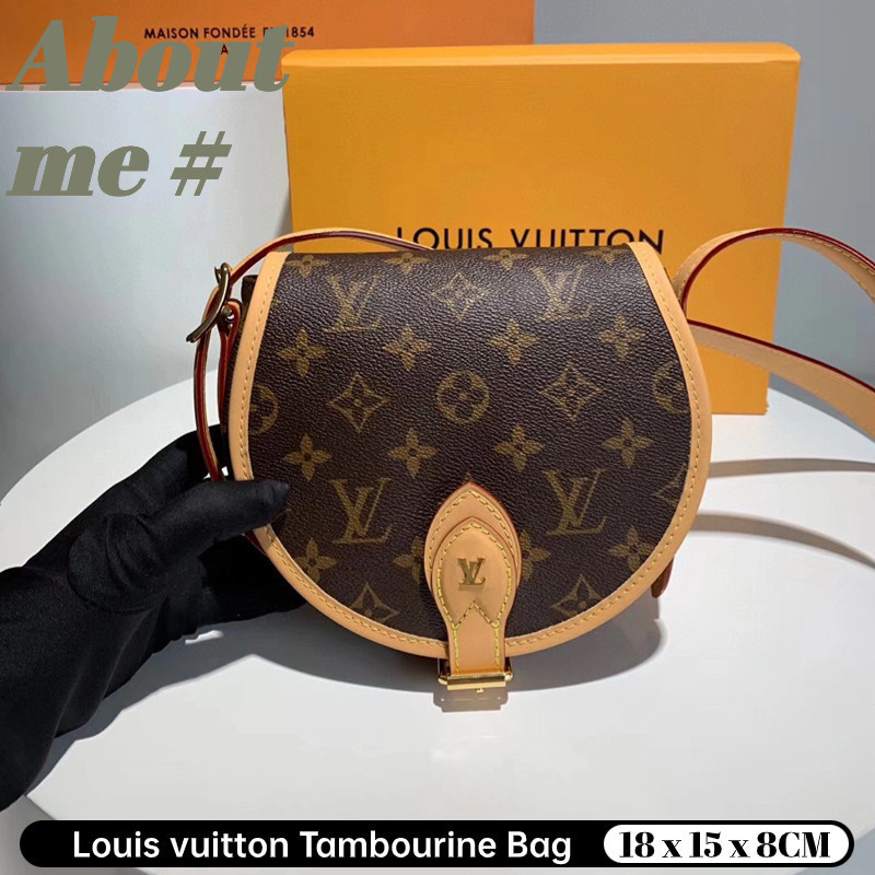 ♞,♘Louis Vuitton Tambourine Bag กระเป๋าสะพายข้างผู้หญิง LV bag กระเป๋าอานเล็ก