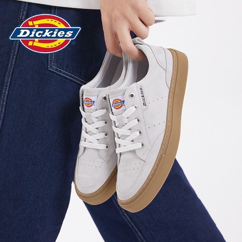 Dickies รองเท้าผ้าใบลําลอง หนังวัวแท้ ข้อสั้น สไตล์เยอรมัน แฟชั่นฤดูใบไม้ผลิ สําหรับผู้ชาย