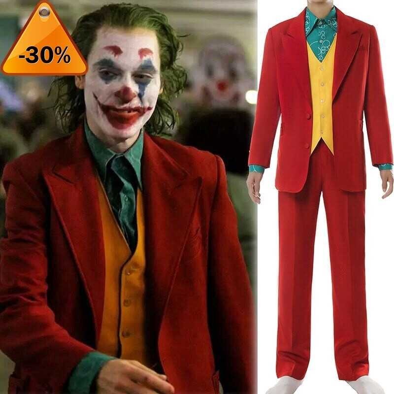 HOT 2019 NEW Joker Cosplay Costume Joaquin Phoenix Authur Fleck Full Set Deluxe Suit