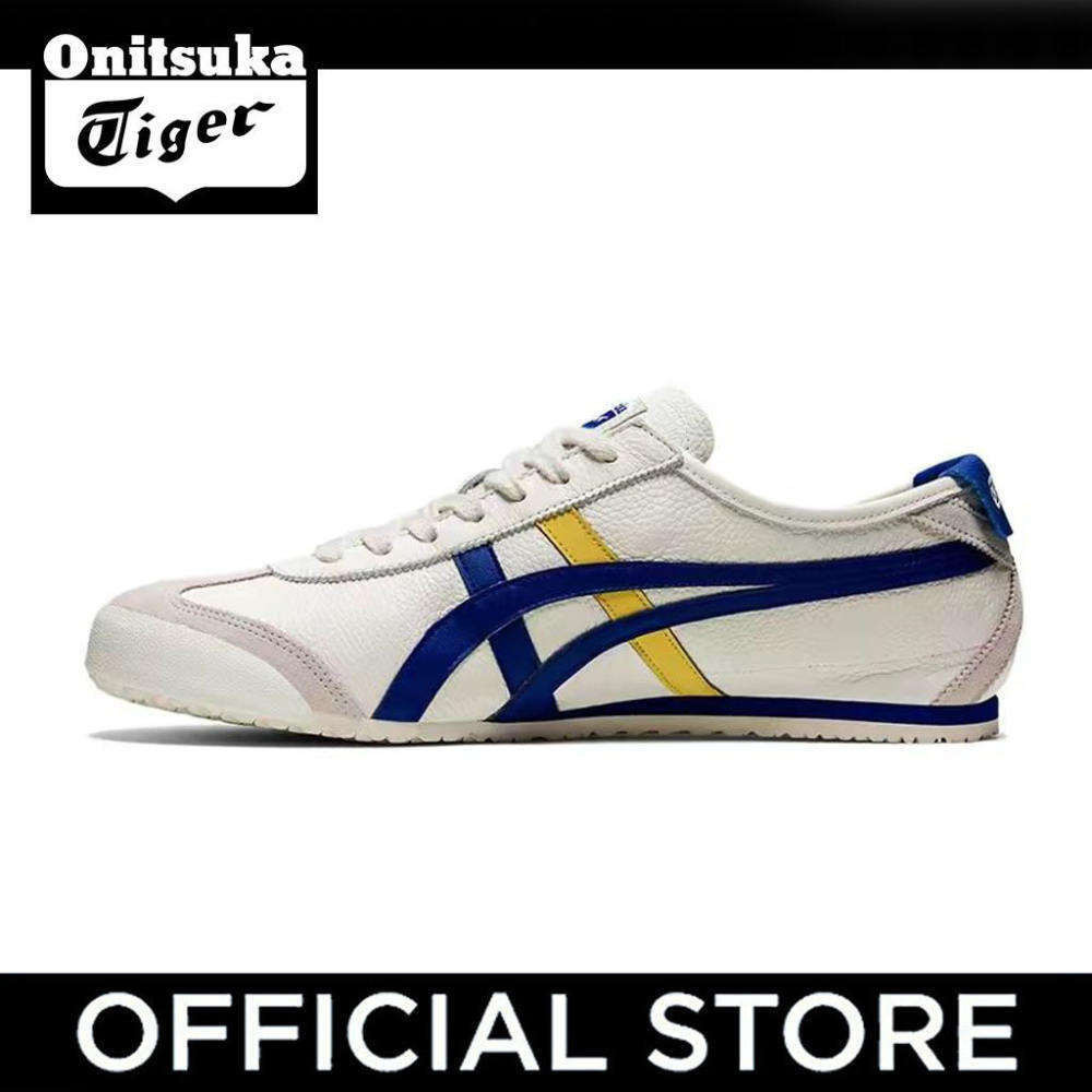 Onitsuka Tiger Mexico 66 Men and women shoes Casual sports shoes White blue yellow【Οnitsuka store official】