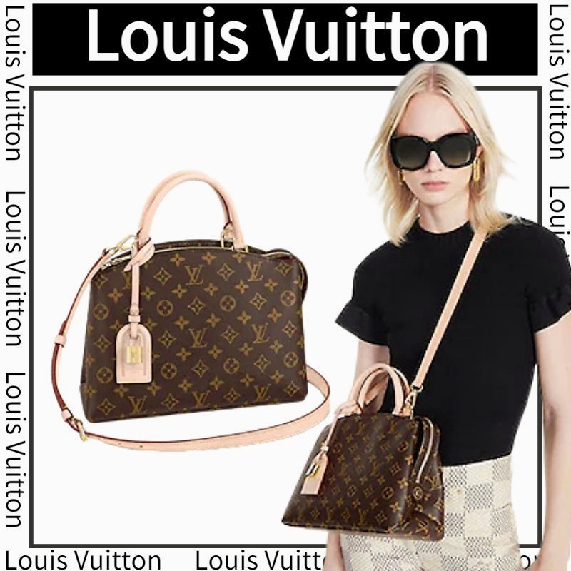 ♞,♘หลุยส์ วิตตอง  Louis Vuitton GRAND PALAIS Tote Bag/กระเป๋าสะพายข้าง/One Shoulder สุภาพสตรี/100%