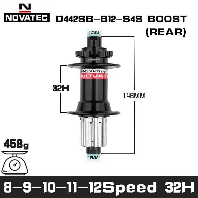 ❤ Novatec MTB Boost Thru Hub D041sb-15 D442sb-X12 8/9/10/11/12 Speed 32 Holes 142/148Mm