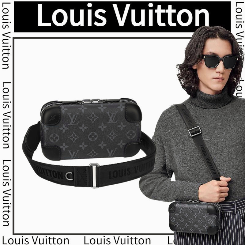 ♞,♘หลุยส์วิตตอง Louis Vuitton  ฮอไรซอน พูช  กระเป๋าผู้ชาย/กระเป๋ากล่องเล็ก/ใหม่ล่าสุด/ยุโรปซื้อแท้1