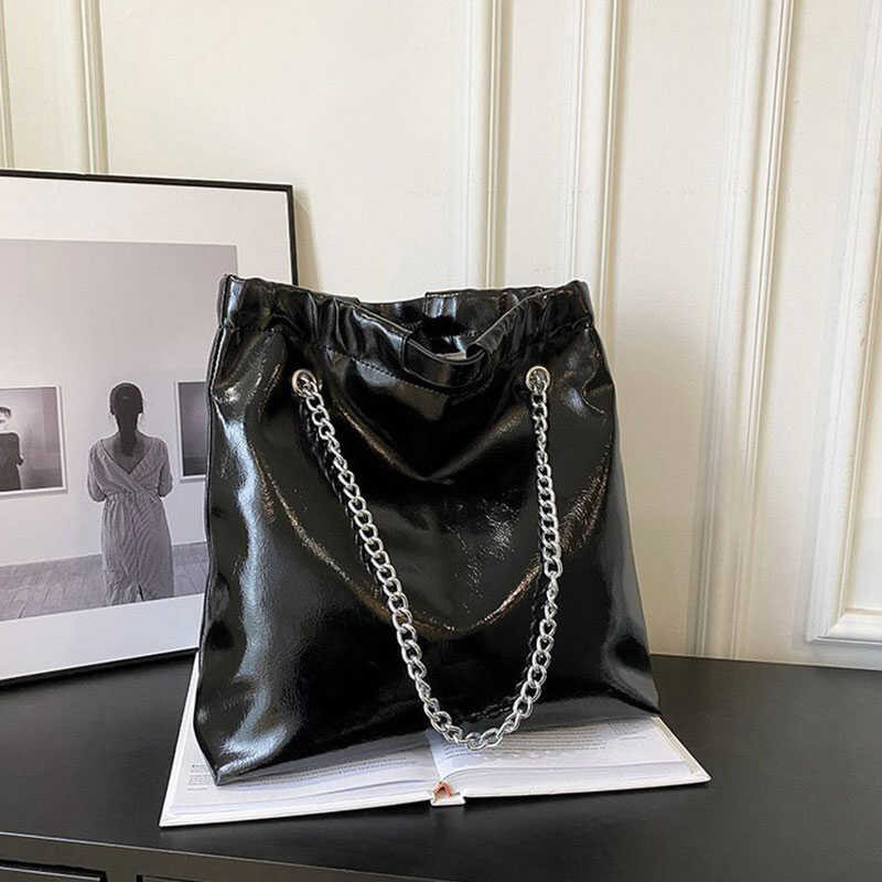 ❤ Deere Jack PU Solid Color Women Shoulder Chain Bag Large Capacity Handbag Tote Bags For Work