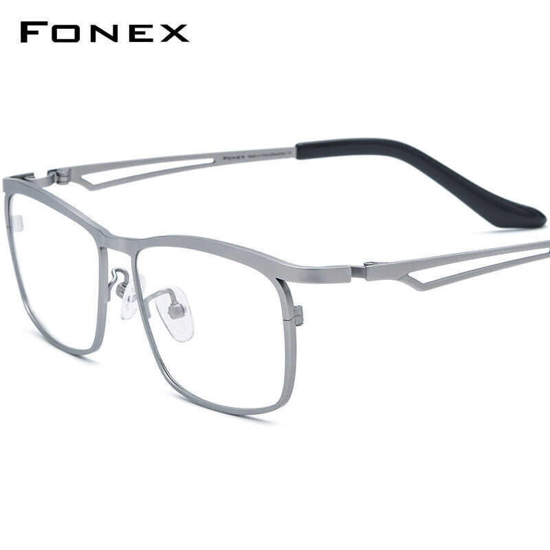 กรอบแว่นตาไททาเนียมผู้ชาย2023ดีไซน์ใหม่ตารางแว่น  FONEX