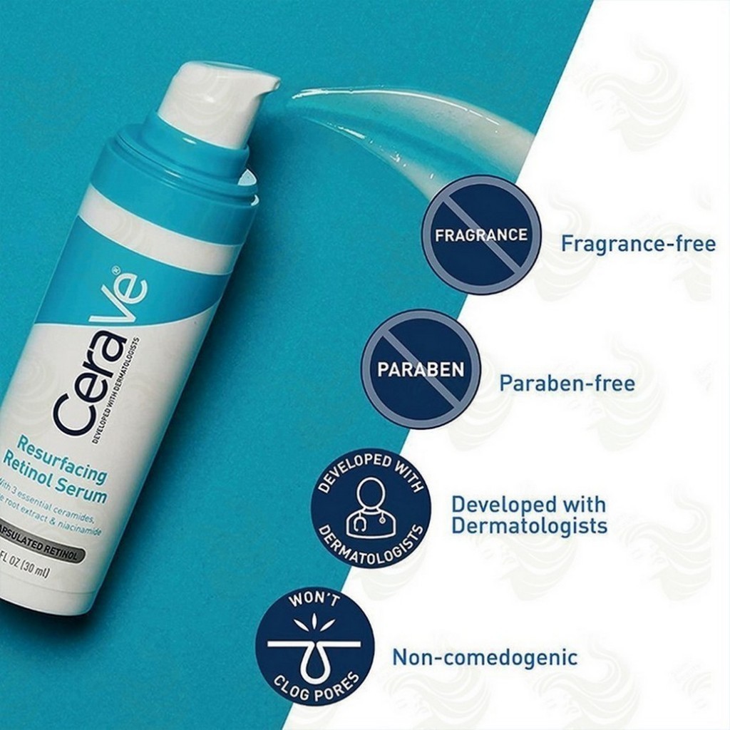 ♞【Freeship】CERAVE Hydrating Hyaluronic Acid serum/เซราวี Resurfacing Retinol Serum /Skin Renewing R