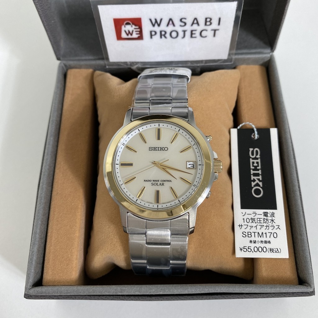 [AuthenticDirect from Japan] SEIKO SBTM170 Unused Solar Sapphire glass Gold SS Analog Men Wrist wat