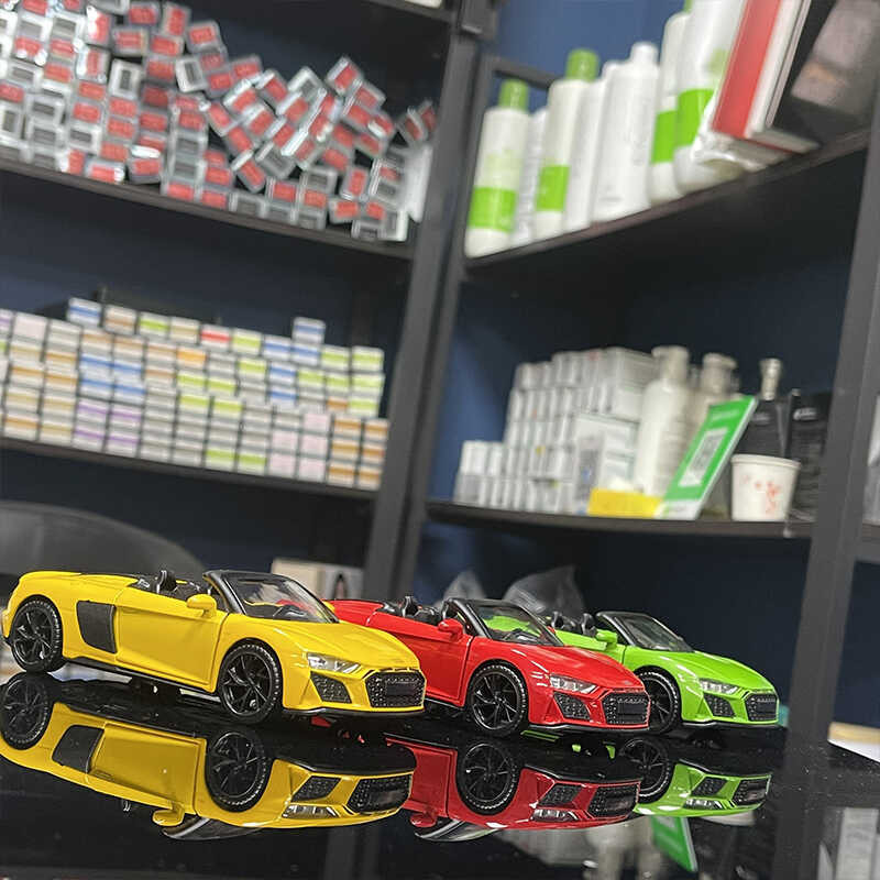 Δ 1:32 Audi R8 Spyder Supercar รถ Diecasts & Toy Vehicles เสียงรถยนต์และชุดขอ