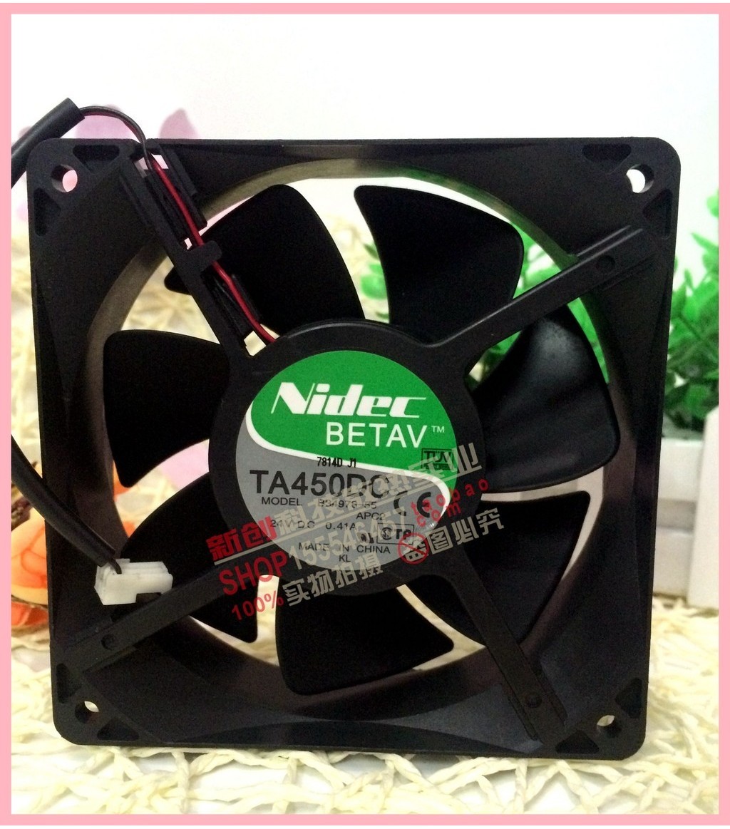 Nidec TA450DC B34978-55 24V 0.41 12 ซม. 12038 พัดลมอินเวอร์เตอร์ Gale