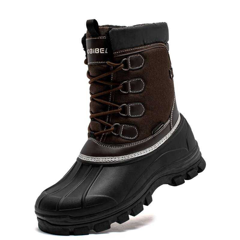 HOBIBEAR Mens Snow Boots รองเท้ากันน้ำฤดูหนาว thumbnail 3