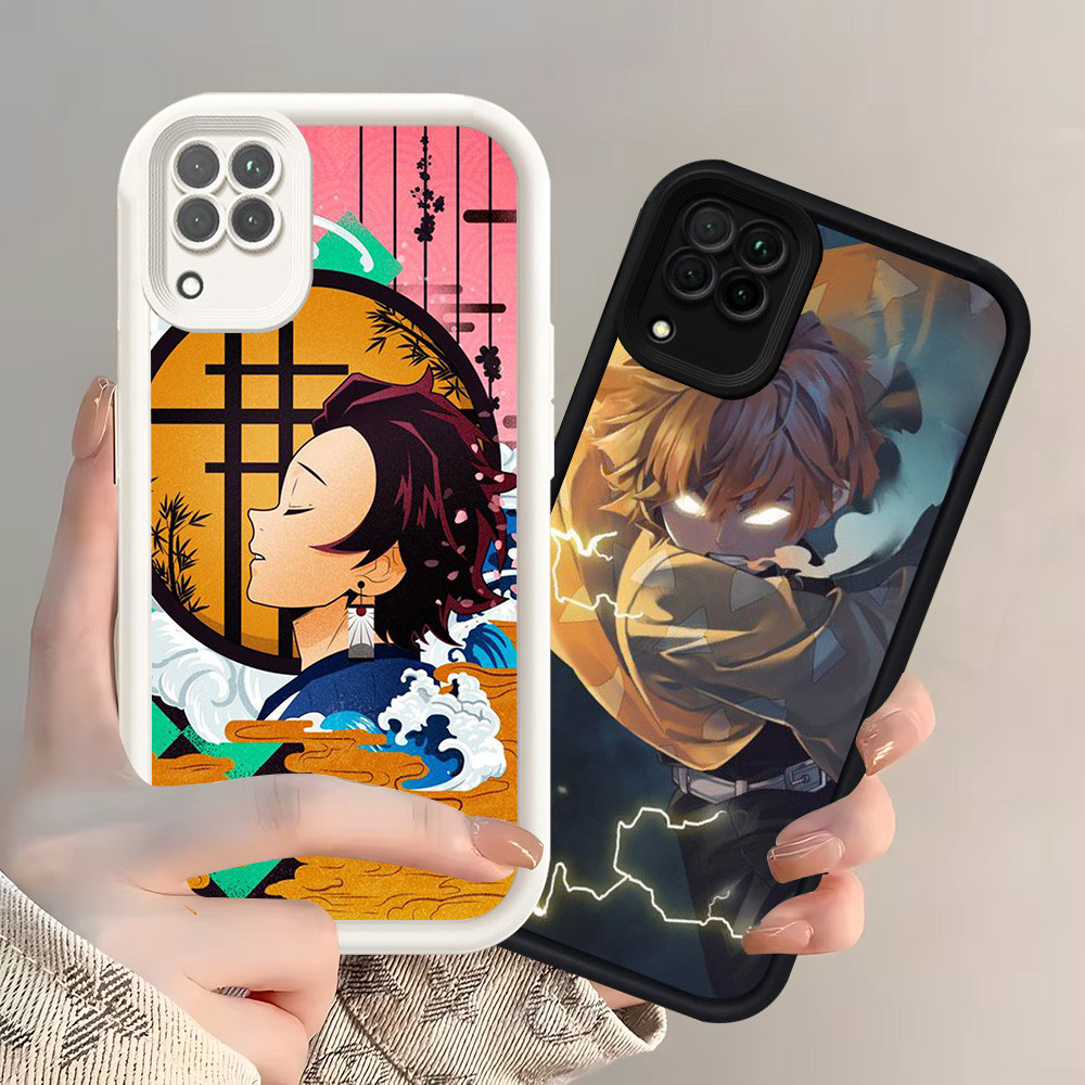 SAMSUNG Z-1 Demon SlayerปลอกสีขาวสีดําสําหรับSamsung Galaxy A12 A22 5G J7 J2 Prime J4 J6 Plusกรณี