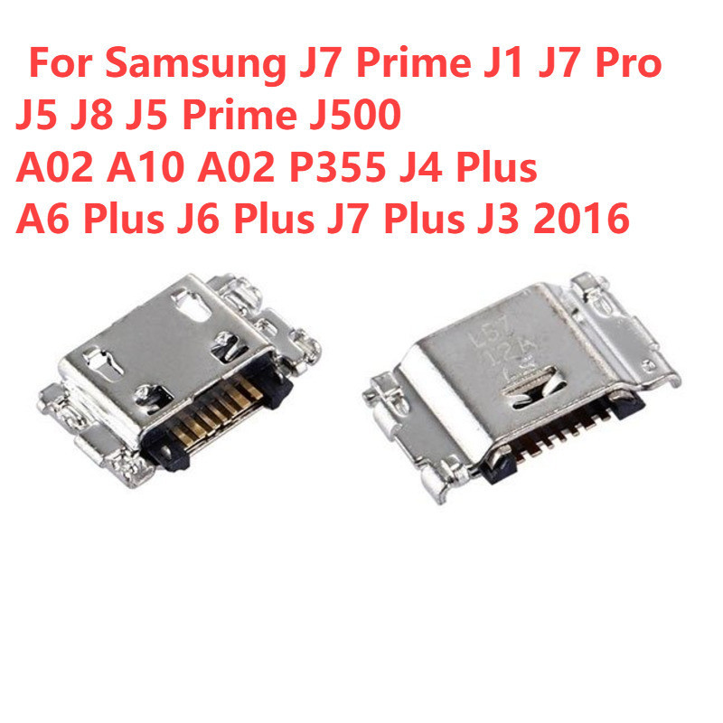 5-50pcs ปลั๊ก USB ชาร์จ Pin พอร์ตสําหรับ Samsung J7 Prime J1 J7 Pro J5 J8 J5 Prime J500 A02 A10 A02 P355 J4 Plus A6 Plus J6 Plus J7 Plus J3 2016 ชาร์จ Pin
