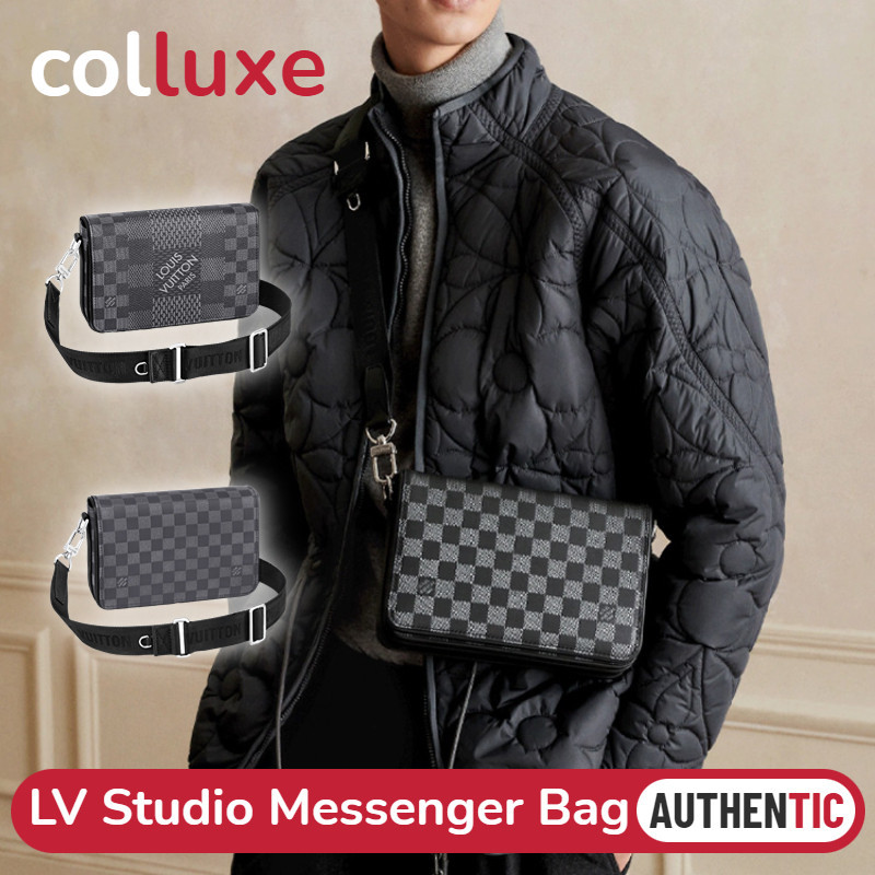 ♞หลุยส์วิตตอง Louis Vuitton Studio Messenger Bag กระเป๋าสะพายข้างผู้ชาย N50013