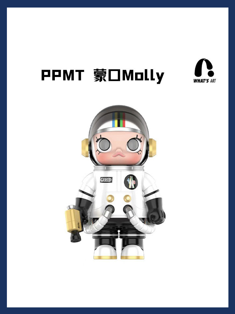 2024- POPMART ฟอง MATTEMENG ชอบ molly สวมหน้ากาก 1000% จัสมินนักบินอวกาศ Dava Handmade เครื่องประดับ